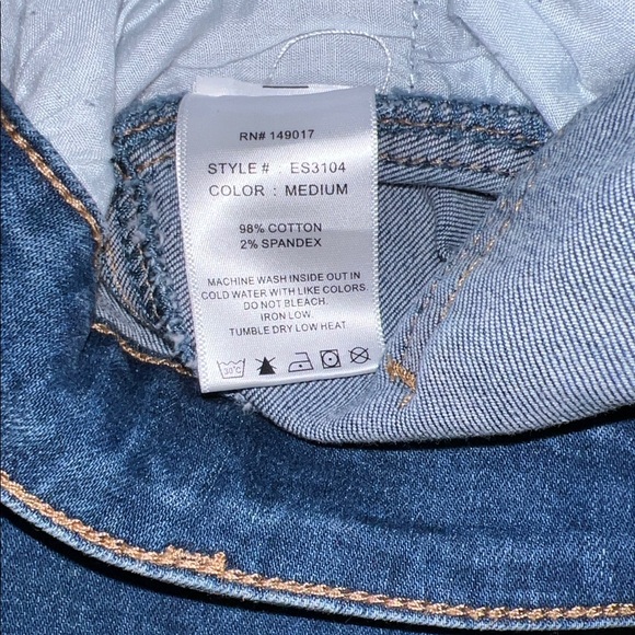 Blue Denim Skirt with Button Detail - Picture 6 of 9